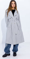 Waterproof Leather Trench Coat, Lined & Water-Resistant