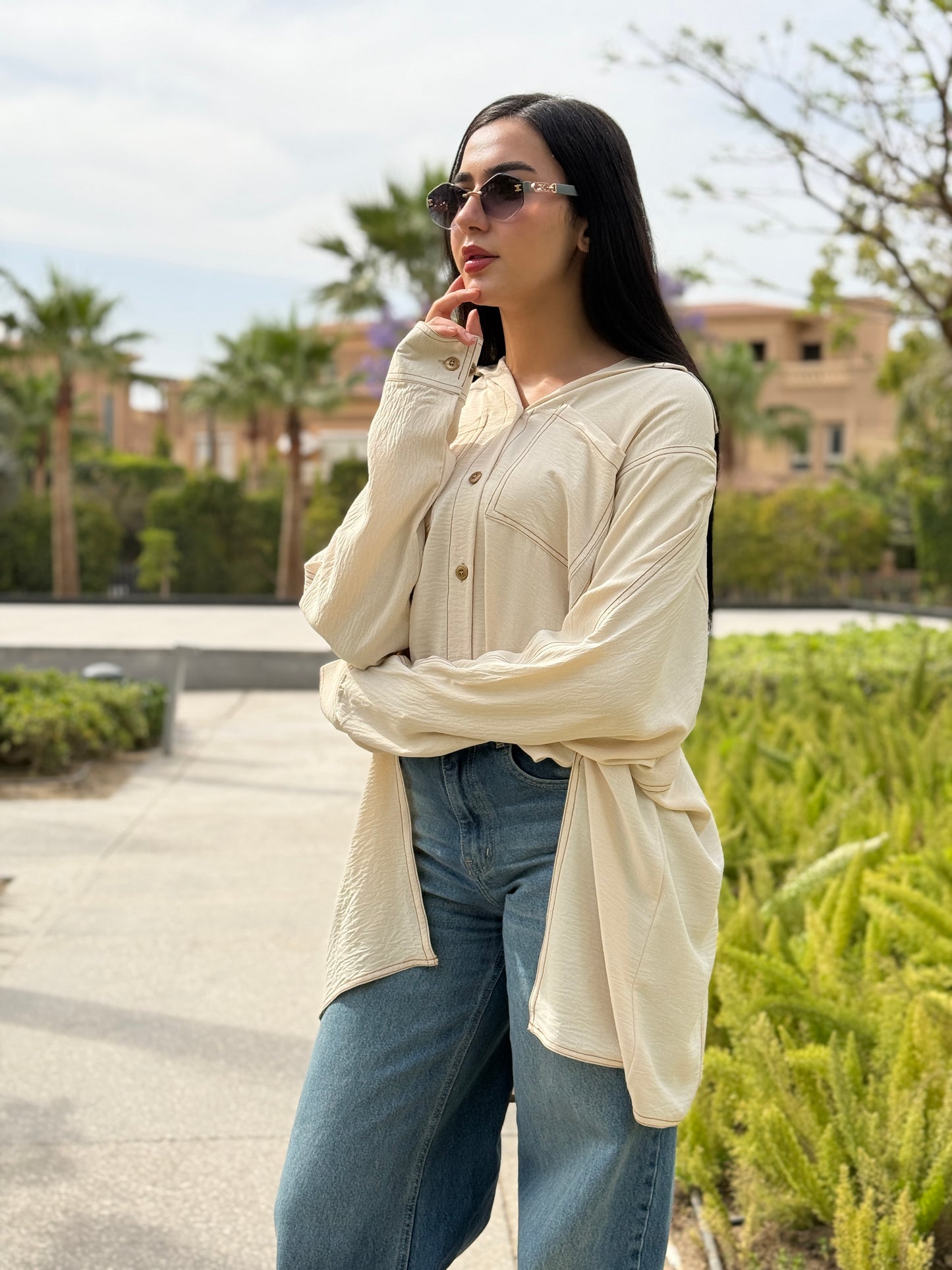 Loose-fit C.Y Blouse
