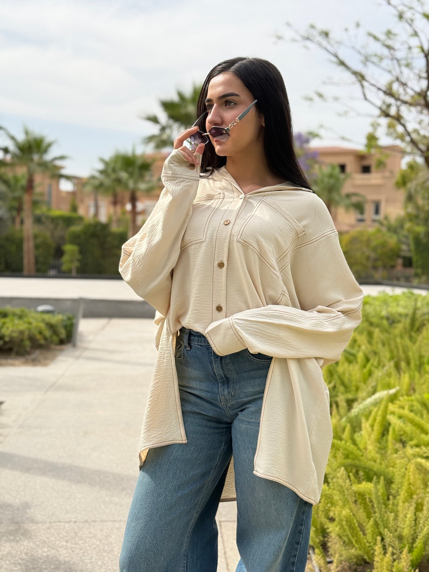 Loose-fit C.Y Blouse